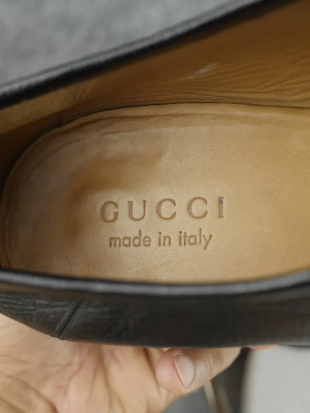 Gucci Men's Black Leather Horsebit Loafers Made in Italy Size 11.5 Slip On